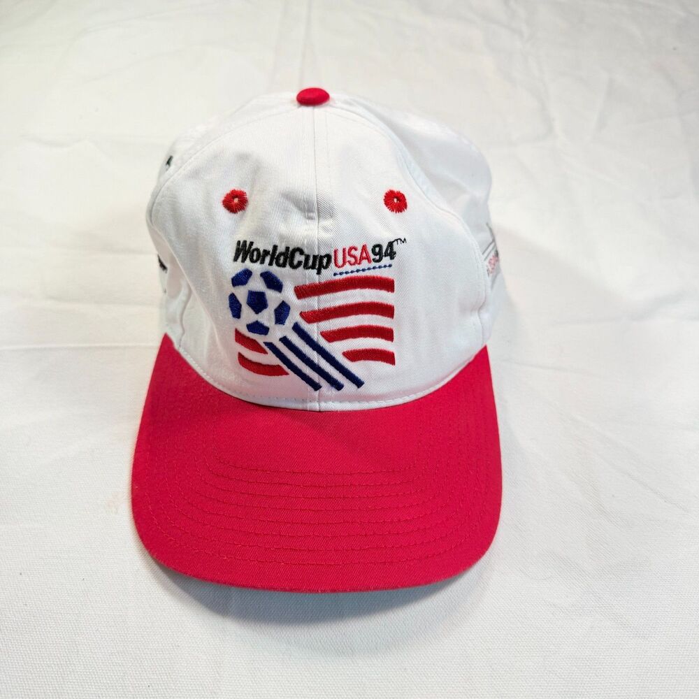 Vintage 1994 World Cup USA Snapback Hat Striker Mascot Twins Enterprise Cap